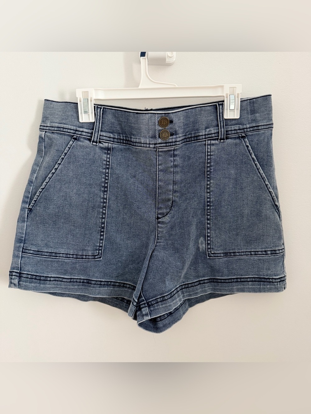 Betabrand Denim Shorts Elastic Waist XL